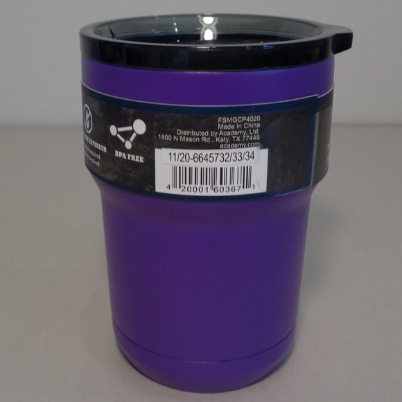 Magellan Outdoors 12 oz Stainless Steel New Purple Tumbler / Cup / Thermos - Picture 2 of 16